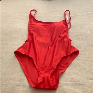 High Cut Red One Piece